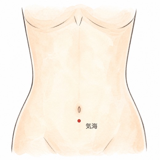 気海（CV6）の位置イラスト