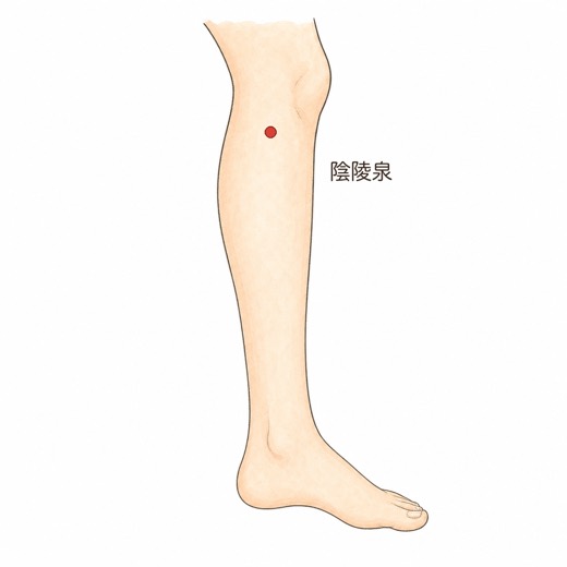 陰陵泉（SP9）の位置イラスト