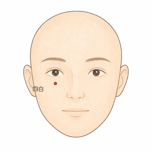 四白（ST2）の位置イラスト